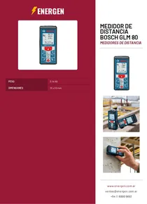 Medidor de Distancia Bosch GLM 80 - Folleto