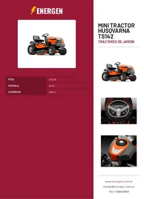 Mini Tractor Husqvarna TS142 - Folleto