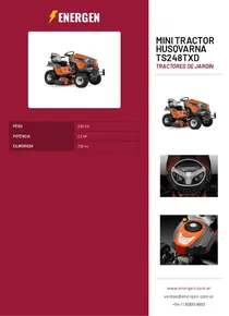 Mini Tractor Husqvarna TS248TXD - Folleto