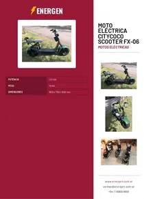 Moto Eléctrica Citycoco Scooter FX-06 - Folleto