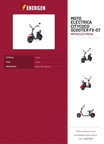 Moto Eléctrica Citycoco Scooter FX-07 - Folleto