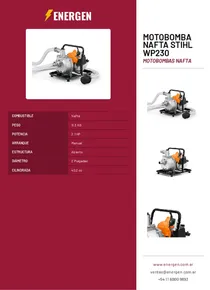 Motobomba Nafta Stihl WP230 - Folleto