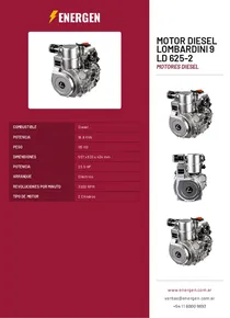 Motor Diesel Lombardini 9 LD 625-2 - Folleto