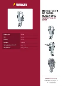 Motor Fuera de Borda Honda BF60 - Folleto