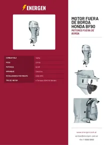 Motor Fuera de Borda Honda BF90 - Folleto