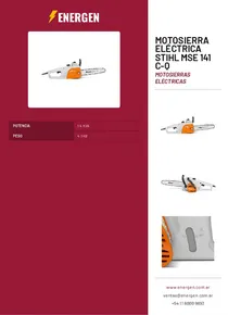 Motosierra Eléctrica Stihl MSE 141 C-Q - Folleto