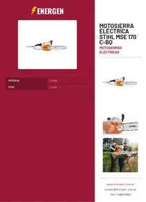 Motosierra Eléctrica Stihl MSE 170 C-BQ - Folleto