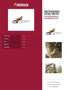 Motosierra Stihl MS170 - Folleto