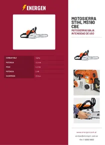 Motosierra Stihl MS180 CBE - Folleto