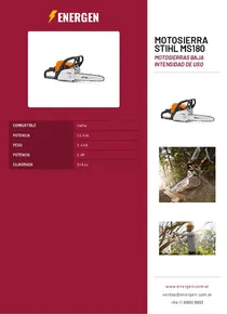 Motosierra Stihl MS180 - Folleto