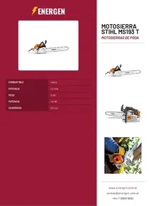 Motosierra Stihl MS193 T - Folleto