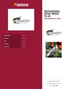 Motosierra Stihl MS201 TC-M - Folleto