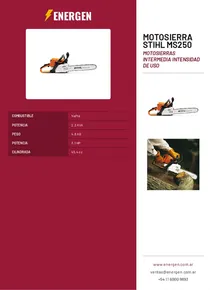 Motosierra Stihl MS250 - Folleto