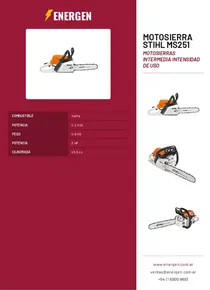 Motosierra Stihl MS251 - Folleto