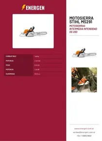 Motosierra Stihl MS291 - Folleto