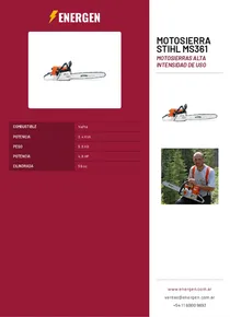 Motosierra Stihl MS361 - Folleto