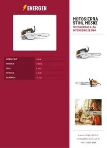 Motosierra Stihl MS382 - Folleto