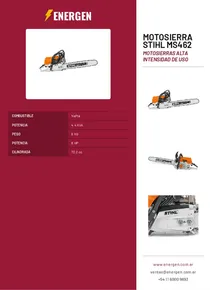 Motosierra Stihl MS462 - Folleto