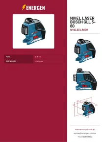 Nivel Láser BOSCH GLL 3-80 - Folleto