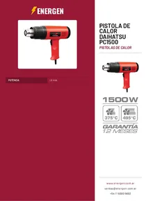 Pistola de Calor Daihatsu PC1500 - Folleto