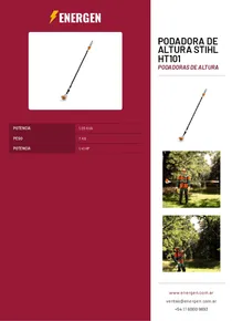 Podadora de Altura Stihl HT101 - Folleto