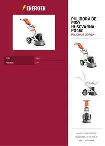 Pulidora de Piso Husqvarna PG450 - Folleto