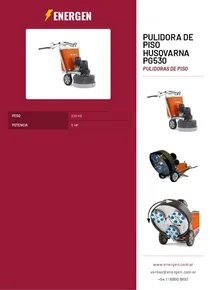 Pulidora de Piso Husqvarna PG530 - Folleto