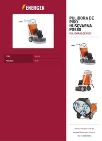 Pulidora de Piso Husqvarna PG680 - Folleto