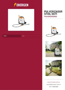 Pulverizador Stihl SG71 - Folleto