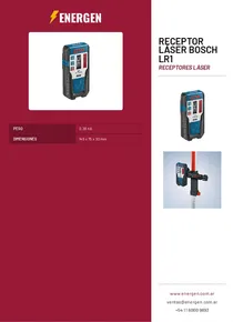 Receptor Láser Bosch LR1 - Folleto