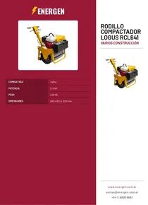 Rodillo Compactador Logus RCL641 - Folleto