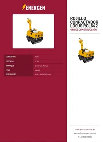 Rodillo Compactador Logus RCL642 - Folleto