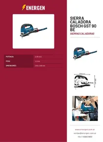 Sierra Caladora BOSCH GST 90 BE - Folleto