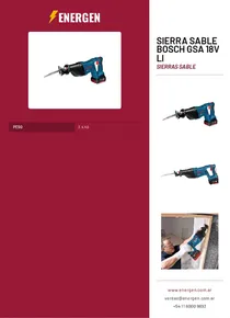 Sierra Sable BOSCH GSA 18V LI - Folleto