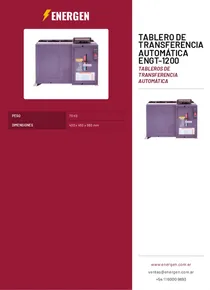 Tablero de Transferencia Automática ENGT-1200 - Folleto