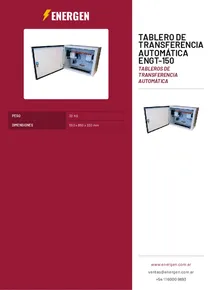 Tablero de Transferencia Automática ENGT-150 - Folleto