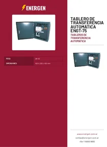 Tablero de Transferencia Automática ENGT-75 - Folleto