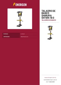 Taladro de Banco SHIMURA SHTBN-16 G - Folleto