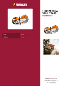 Tronzadora Stihl TS420 - Folleto