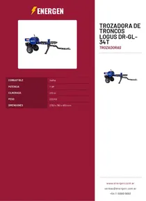 Trozadora de Troncos Logus DR-GL-34T - Folleto