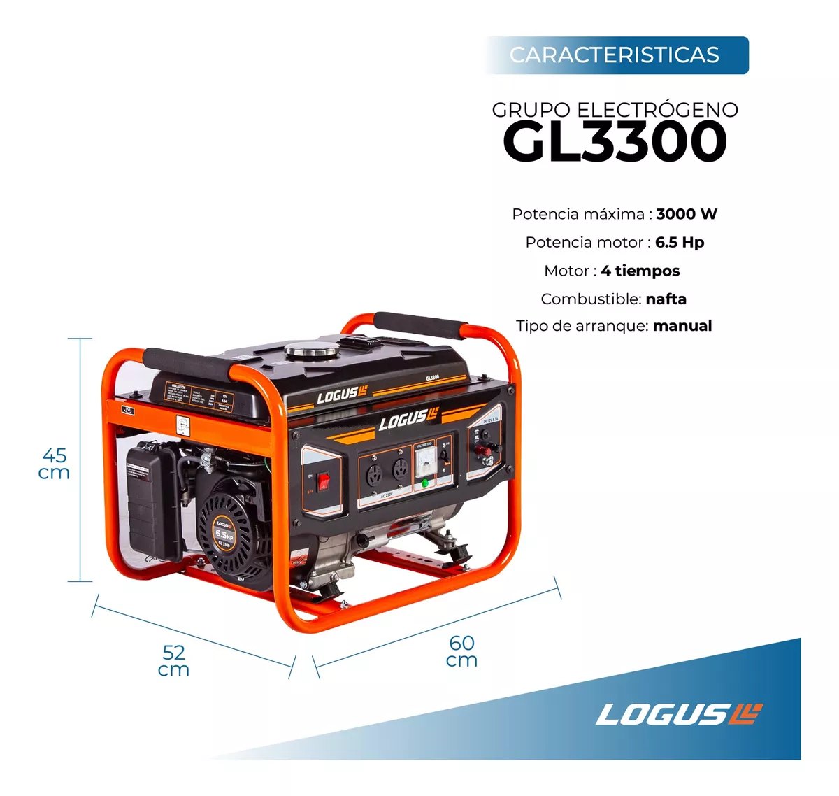 Grupo Electrógeno Nafta Logus GL3300