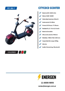 Moto Eléctrica Citycoco Scooter FX-06 - PDF