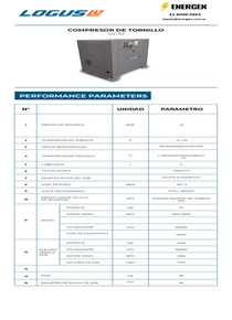 Compresor de Aire de Tornillo Logus SV-10 - Ficha Técnica