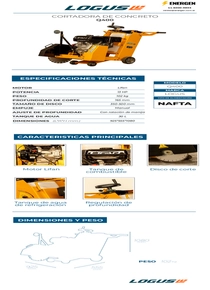 Cortadora de Concreto Logus Q400 - Ficha Técnica