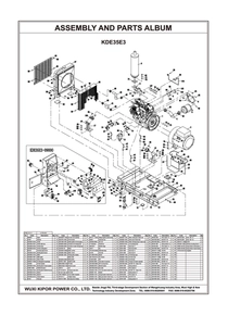 Grupo Electrógeno Diesel Kipor KDE35SS3 - Despiece