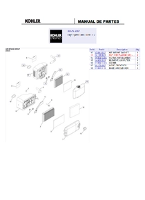 Motor Nafta Kohler HD675 - Despiece