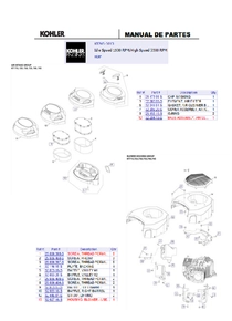 Motor Nafta Kohler KT745-3015 - Despiece