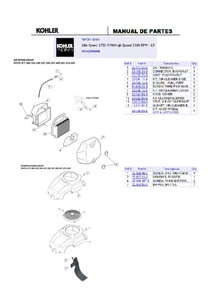 Motor Nafta Kohler SV541-3210 - Despiece