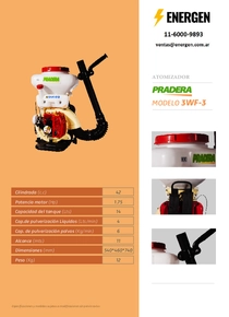 Atomizador Pradera 3WF-3 - Manual