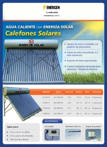 Calefón Solar Logus LS120/12 - Ficha Técnica